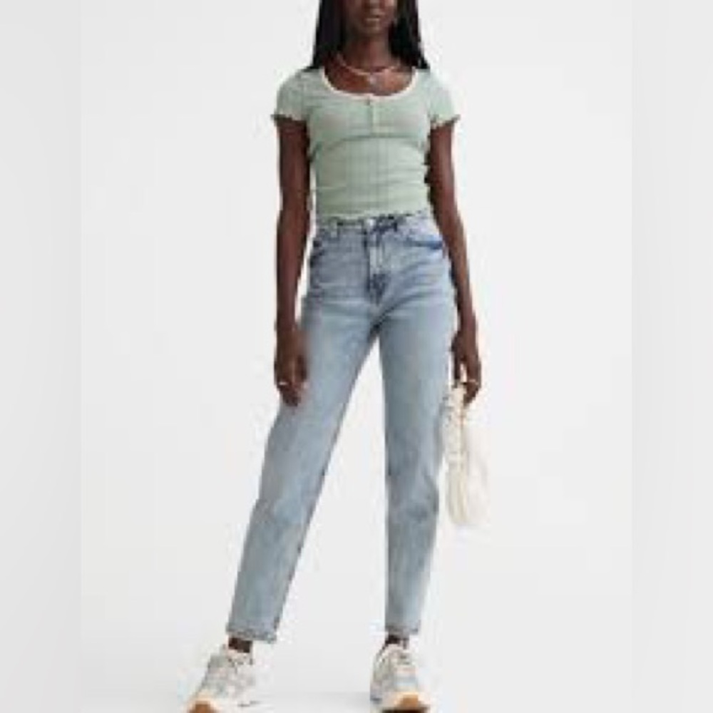 NWT H&M Ultra High Waist Light Acid Wash Jeans Pants Size 2